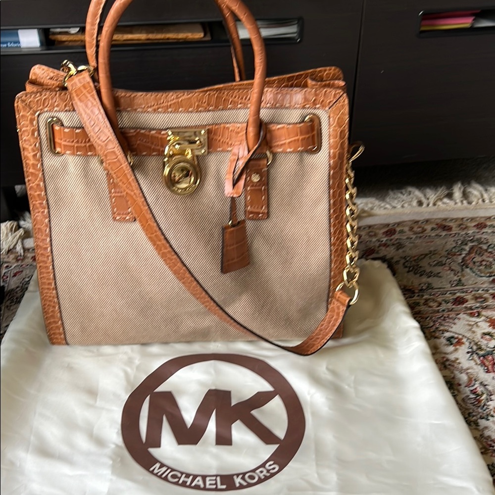 Michael Kors Tan and Brown Women's Bag